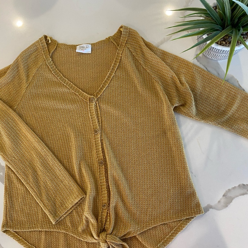 Long Sleeve Waffle Shirt